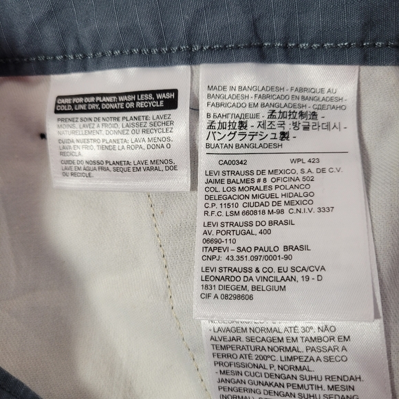 Mens Levis Stauss & Co Blue Green Cargo short Size 29 - Picture 8 of 10